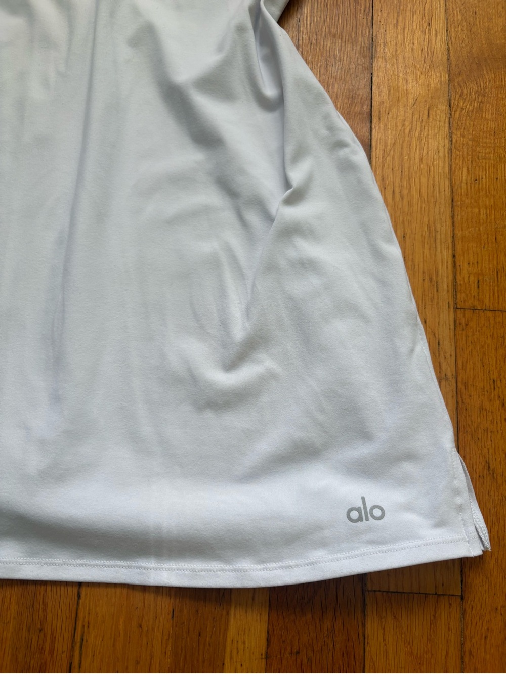 Alo Sleeveless Polo Tennis Dress in white - Picture 3 of 5